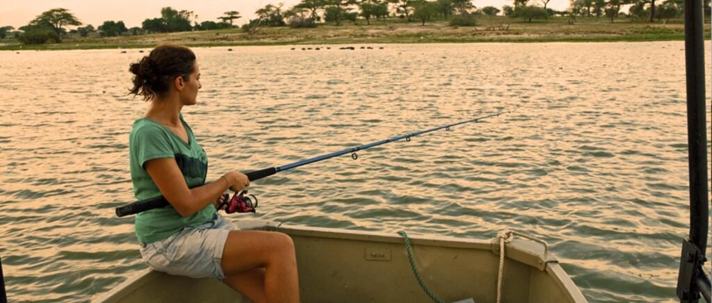 Fishing at lake